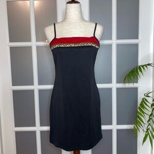 Vintage GUC Women’s Size Large, KICK Back Black Slip Nightgown With Tie Back